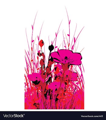 Wild flowers vector image