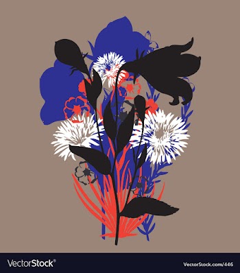 Wild flowers vector image
