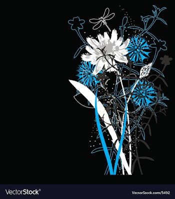 Wild flowers vector image