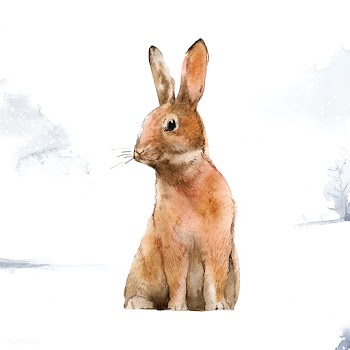Wild hare in a winter wonderland painted by w.. | Free stock vector - 489635