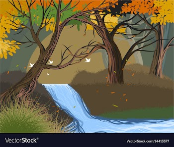 Wild river scene vector image