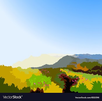 Wilderness landscape vector image