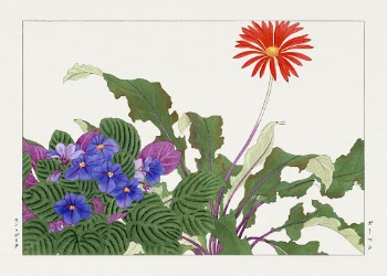 Wildflower, Japanese woodblock art from Seiy&ocirc; | Free Photo Illustration - rawpixel