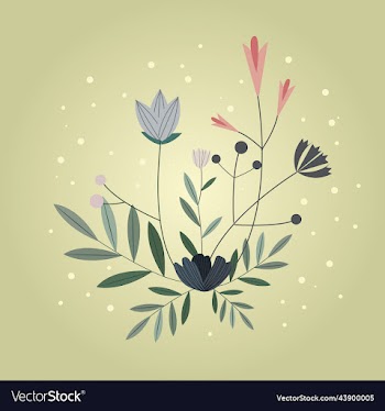 wildflower line art bouquets set hand drawn