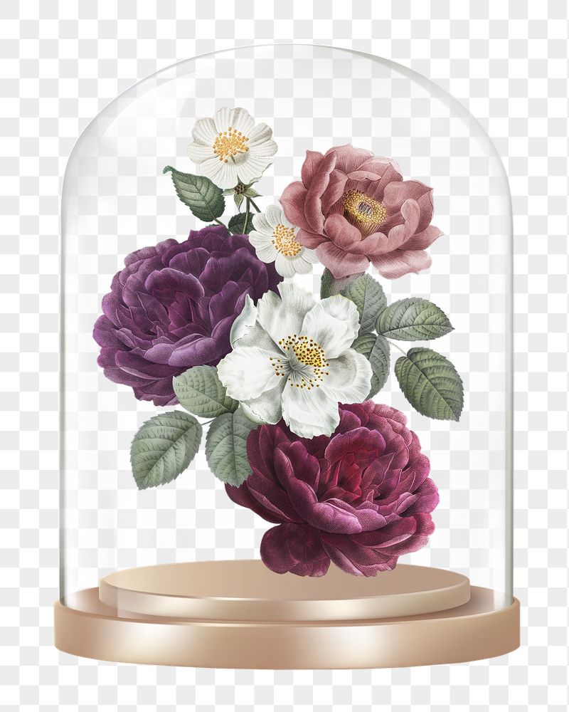 Wildflowers png glass dome sticker, | Free PNG - rawpixel