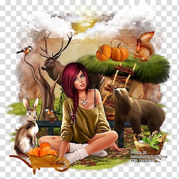 Wildlife montage Human behavior Fauna, Autumn forest transparent background PNG clipart