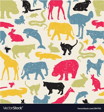 Wildlife seamless vector image
