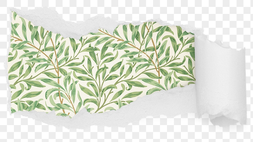 William Morris png leaf pattern | Free PNG - rawpixel
