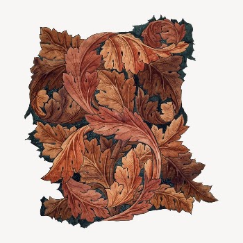 William Morris's Acanthus collage element, | Free PSD Illustration - rawpixel