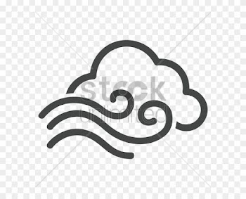 Wind And Cloud Vector Image - Wind And Waves Clipart