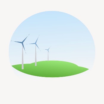 Wind farm clipart, environment illustration | Free Vector - rawpixel