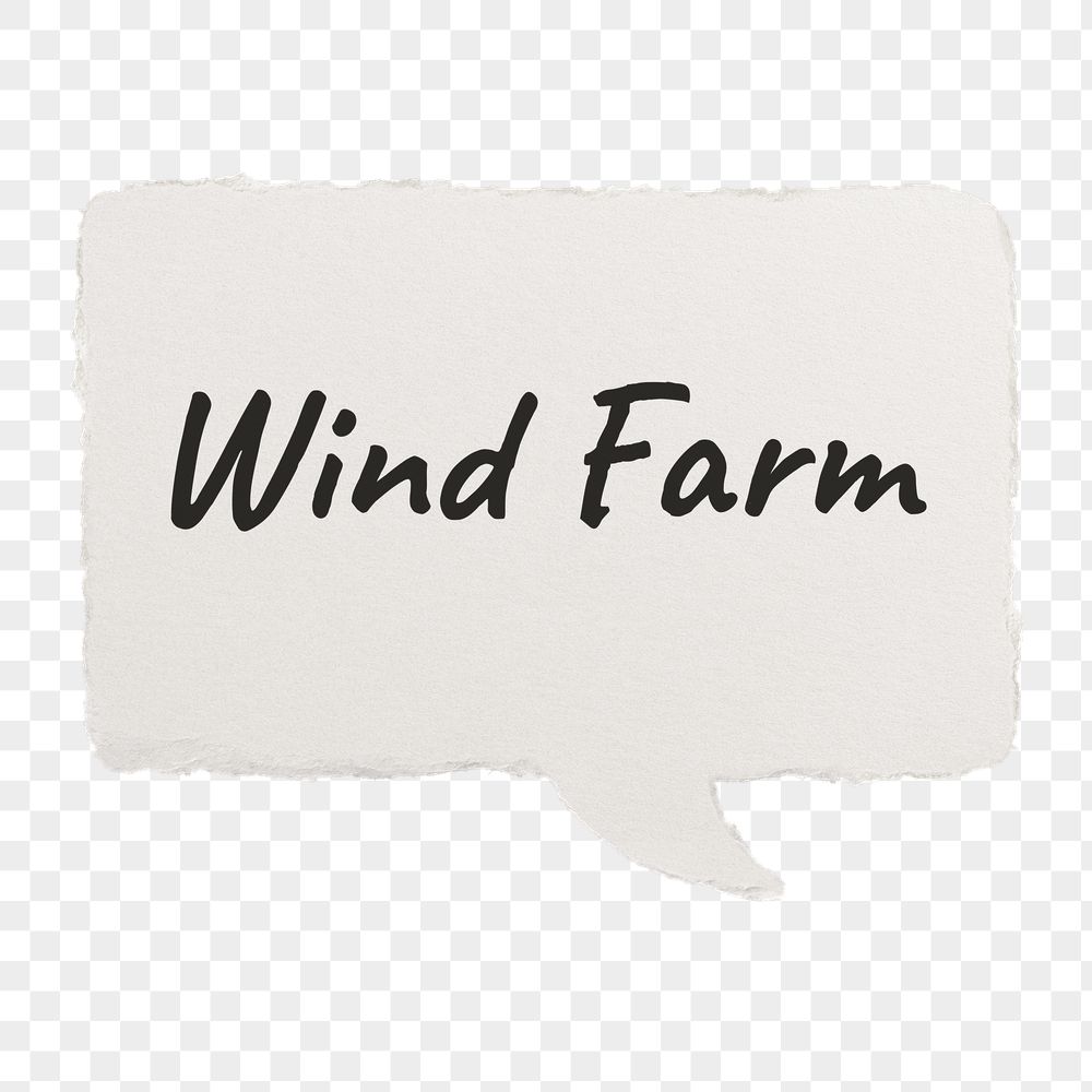Wind farm png typography paper | Free PNG - rawpixel