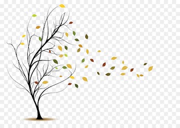 Wind Leaf Royalty-free Clip art - Hand-painted wind blowing leaves 