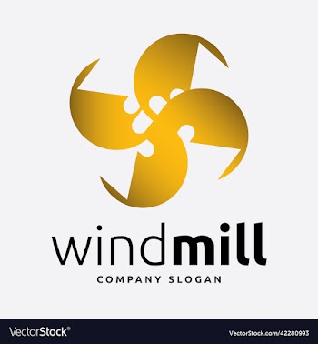 wind mill and eco energy logo