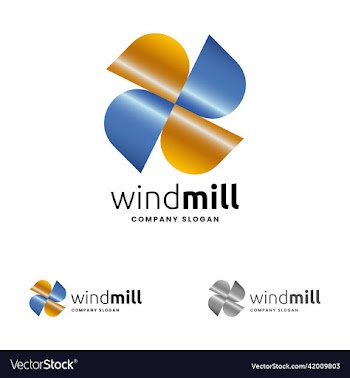 wind mill and energy logo