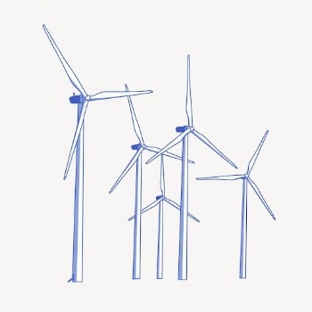 Wind power station drawing, renewable | Free PSD - rawpixel