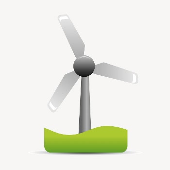Wind turbine clipart, illustration vector. | Free Vector - rawpixel