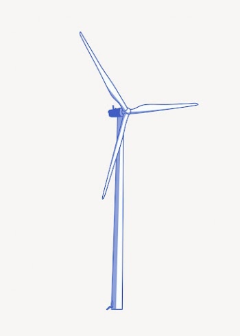 Wind turbine clipart, renewable energy | Free Vector - rawpixel
