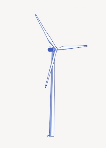 Wind turbine drawing, renewable energy | Free PSD - rawpixel