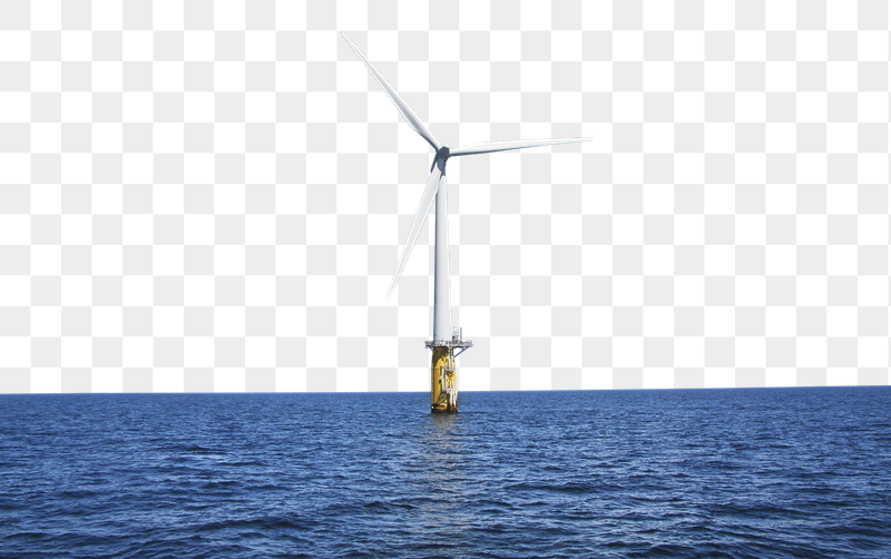 Wind turbine floating png ocean, | Free PNG - rawpixel