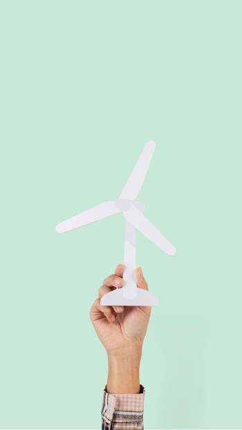 Wind turbine hand renewable energy… | Free stock photo | High Resolution image