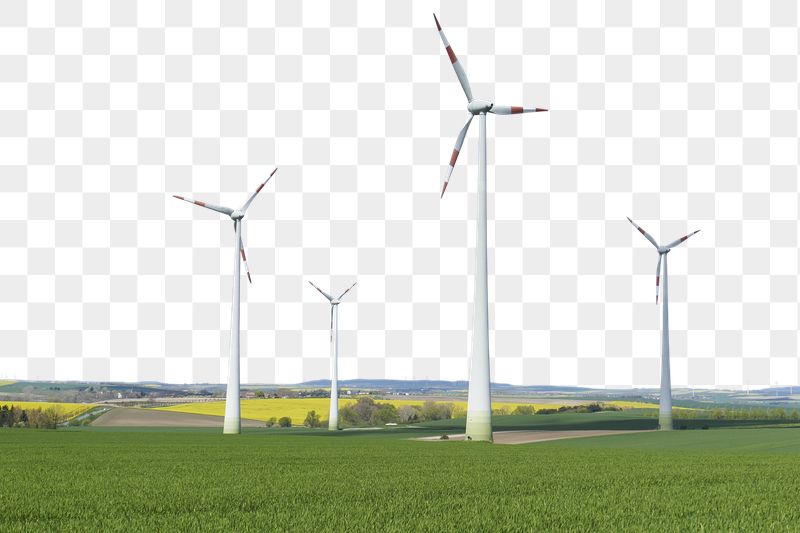 Wind turbine png farm border, | Free PNG - rawpixel