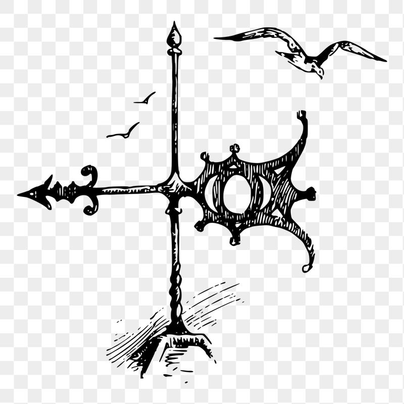 Wind vane png sticker illustration, | Free PNG - rawpixel