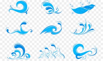 Wind wave Dispersion Clip art - Blue water drop wave vector material 