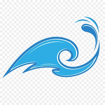 Wind wave Euclidean vector Dispersion - Vector cartoon hand-painted blue wave 
