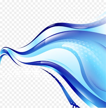 Wind wave Euclidean vector - Vector blue wave decoration 