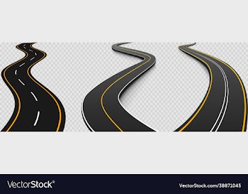 winding road set trip and journey route