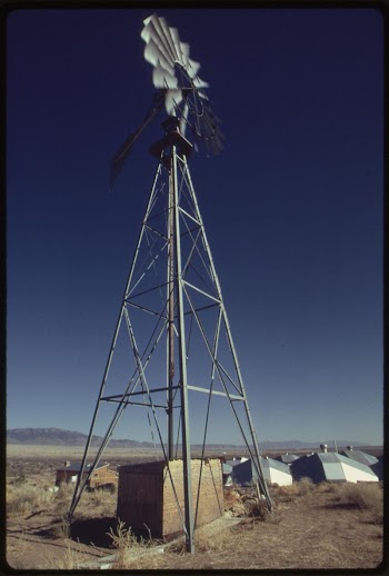 Windmill at a home near Albuquerque, | Free Photo - rawpixel