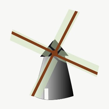 Windmill clipart, illustration vector. Free | Free Vector - rawpixel