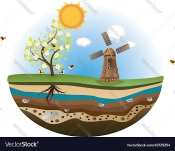 Windmill on Island vector image