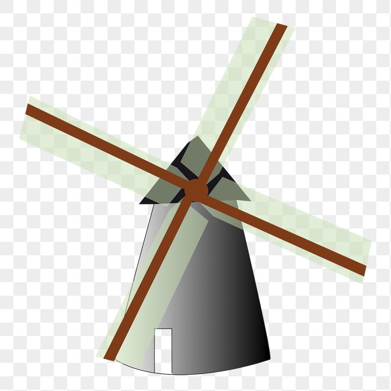 Windmill png sticker, transparent background. | Free PNG - rawpixel