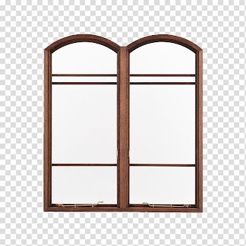 Window Arch frame, Brown dome windows transparent background PNG clipart