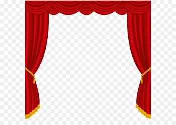 Window blind Curtain Clip art - Transparent Red Curtains Decor PNG Clipart 