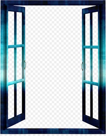 Window Door - Green door 