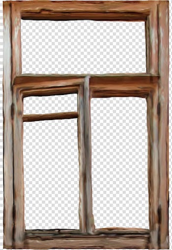 Window frame Wood, Brown painted windows transparent background PNG clipart