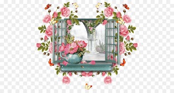 Window, Rose, Flower, Pink PNG