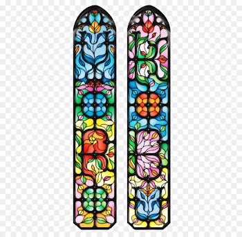 Window Stained glass Drawing - European-style stained glass windows pattern 