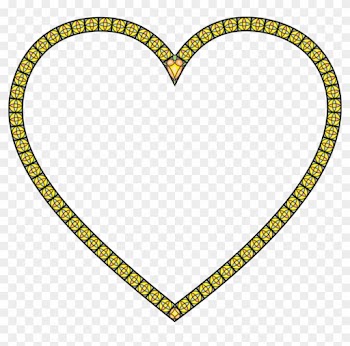 Window Stained Glass Picture Frames - Gold Love Frame Hd Png