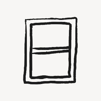 Window sticker, home interior doodle | Free PSD Illustration - rawpixel