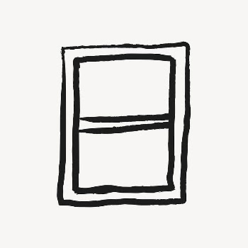Window sticker, home interior doodle | Free Vector Illustration - rawpixel