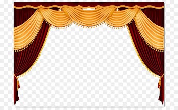 Window Theater drapes and stage curtains - Stage red curtains 