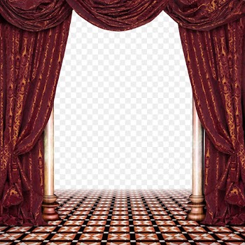 Window treatment Curtain Living room - Dark red stage curtains 