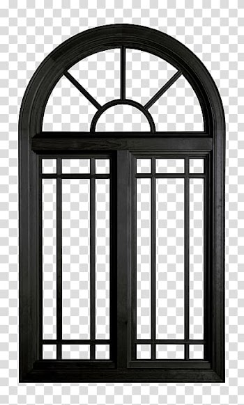 Window Wood Chambranle frame Manufacturing, Doors and windows painted black transparent background PNG clipart