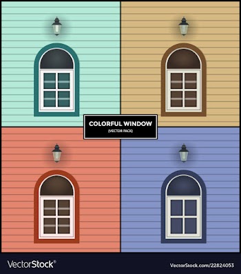 Windows in different colors vector image