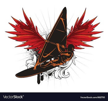 Windsurfing vector image