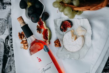Wine Bottle And Cheese